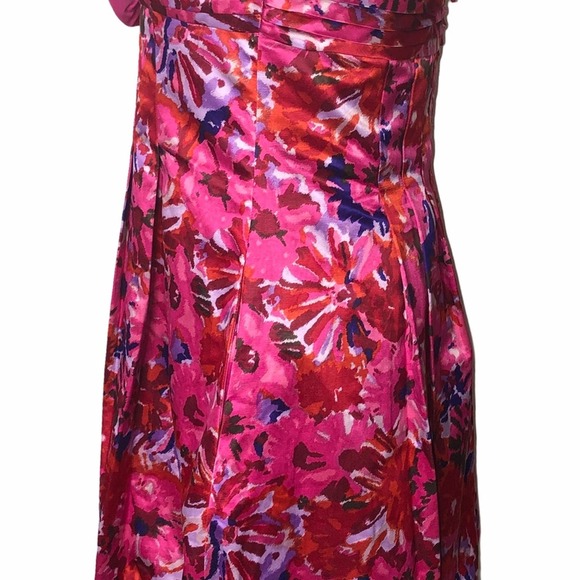 BCBGMaxAriza Floral Begoniacombo Pink Dress 10 - Picture 8 of 13